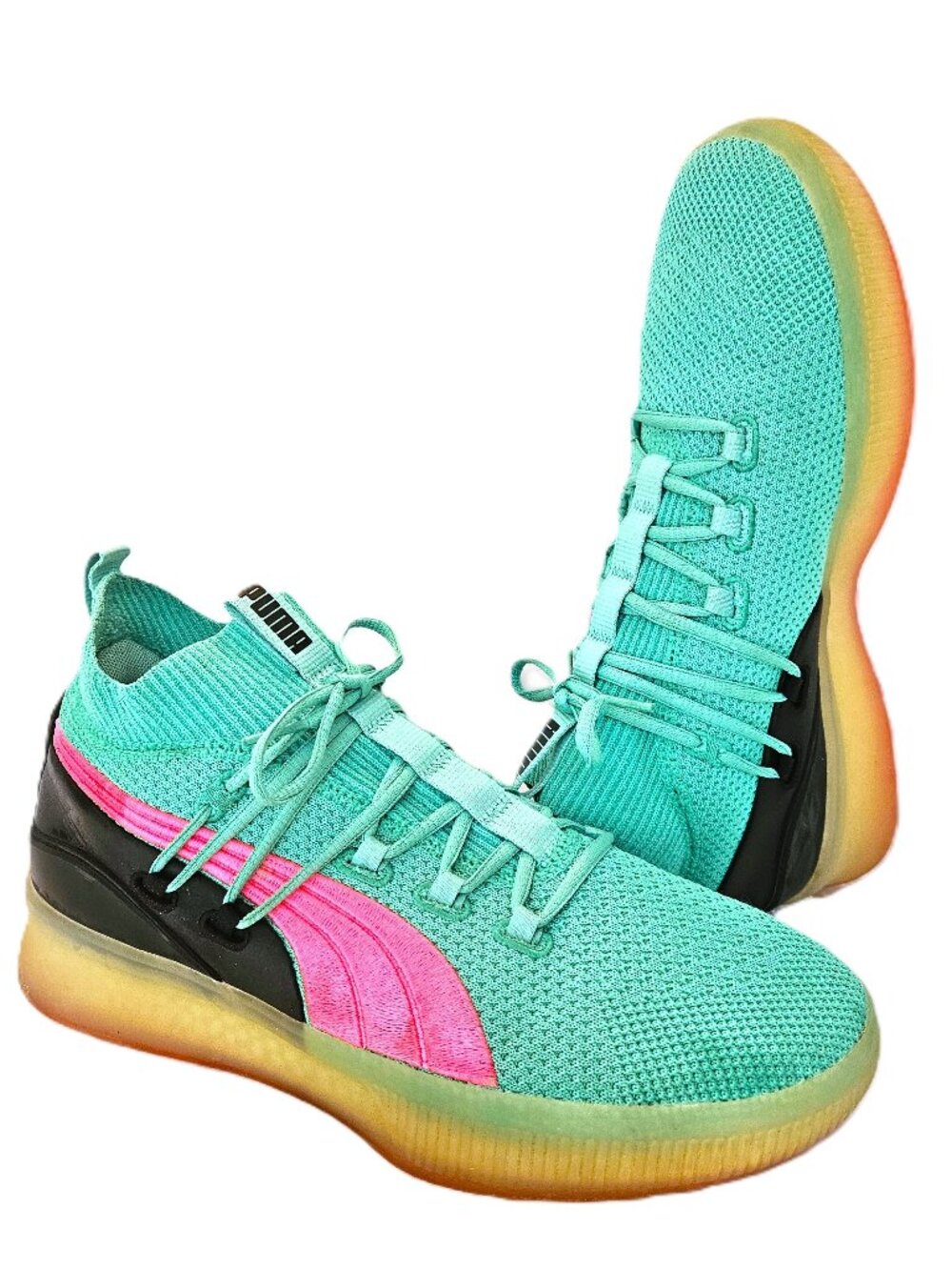 Puma Clyde Court Disrupt Ocean Drive South Beach Men’s 9.5 Sneakers 191715-01